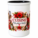 Pot à ustensiles cuisine coquelicots petits plats & bonheur Pot à ustensiles cuisine coquelicots petits plats & bonheur
