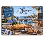 Planche � d�couper en verre Bretagne gourmande 29 x 20 cm