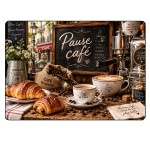 Planche � d�couper en verre Pause caf� bistrot 29 x 20 cm
