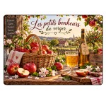 Planche � d�couper verre pommes du verger 29 x 20 cm