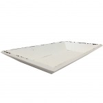 Plateau en bois aspect vieilli patin blanc  28 x 16 cm