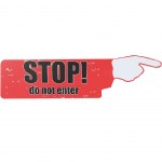 Cadre en bois Stop Do Not Enter 69 x 17 cm