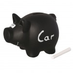 Tirelire cochon cramique ardoise et sa craie