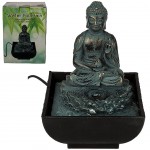 Fontaine Bouddha en résine 16 cm - Bouddha Assis