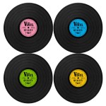 Lot de 4 sets de table disques vinyle