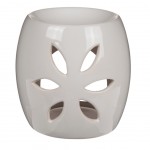 Brleur aromatique en cramique blanche 9 cm