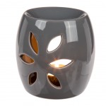 Brleur aromatique en cramique 9 cm - Gris