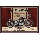 Carte postale plaque métal Harley Davidson American Classic