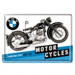 Plaque métal BMW Motor Cycles - carte postale 10 x 14 cm