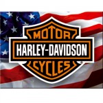 Magnet Harley Davidson Drapeau USA