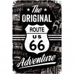 Plaque dcorative Route 66 The Original en mtal 30 x 20 cm