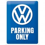 Grande plaque mtal Volkswagen Parking Only 40 x 30 cm