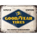 Plaque Mtal Good Year Tires en mtal 40 x 30 cm