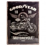 Plaque Mtal Good Year Motorcycle en mtal 40 x 30 cm