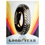 Plaque Dcorative pneu Good Year en mtal 40 x 30 cm