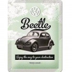 Grande plaque mtal Volkswagen Beetle 40 x 30 cm