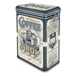 Bo�te � caf� herm�tique vintage Coffee Shop en m�tal