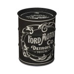Tirelire en mtal Tonneau de ptrole Ford  Vintage Logo