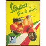 Petite Plaque mtal de collection Vespa Piaggio