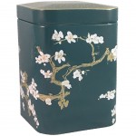 Boite  Th Fleurs de Cerisier Jade en mtal - 6 x 6 x 8 cm