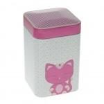 Boite  Th Miss Miew Pinky Pink en mtal 7 x 7 x 11 cm