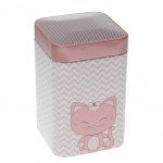 Boite  Th Miss Miew Pinky Pink en mtal 7 x 7 x 11 cm
