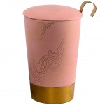Tisanire Precious en porcelaine avec infuseur mtal - Rose
