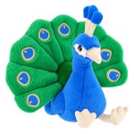 Peluche paon bleu Keel Toys Keeleco 22 cm � Queue d�ploy�e