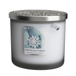 Bougie 2 mches Heart and Home  Flocons Givrs  40 heures