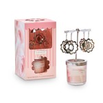 Coffret mini bougie & carrousel �treinte florale