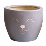 Cache pot Petsy en terre cuite 23 cm - Taupe