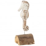 Statuette Hippocampe décorative en Albasia 18.5 cm