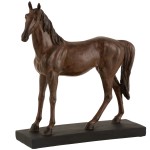 Cheval décoratif en résine marron 35 cm