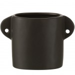 Cache-pot Renaissance en cramique de couleur Noir 11.5 cm