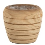 Cache-pot en bois naturel cisel 20 cm