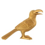 Figurine toucan en rsine or