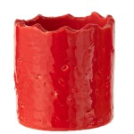 Cache pot rouge en cramique Fiesta 15 cm