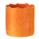 Cache pot orange en cramique Fiesta 15 cm