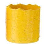 Cache pot jaune en cramique Fiesta 15 cm