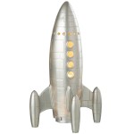 Grande lampe fuse argent patin 43 cm