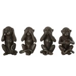 Ensemble de 4 figurines singes de la sagesse