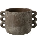 Cache-pot Celia en cramique brune 15 cm