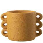 Cache-pot Znia en cramique Ocre jaune 13 cm
