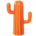 Cactus en rsine orange 28 cm
