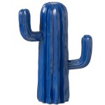 Cactus en rsine bleue 28 cm