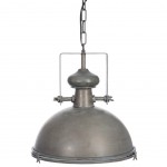 Lustre Industriel en mtal gris forme boule