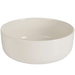 Grand bol  rebord en porcelaine blanche 20 cm