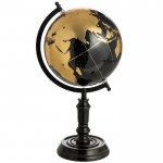 Globe Terrestre décoratif noir et Or 40 cm