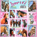 Planche de petits stickers bleu Chevaux