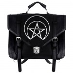 Sac cartable Lune et Pentacle noir